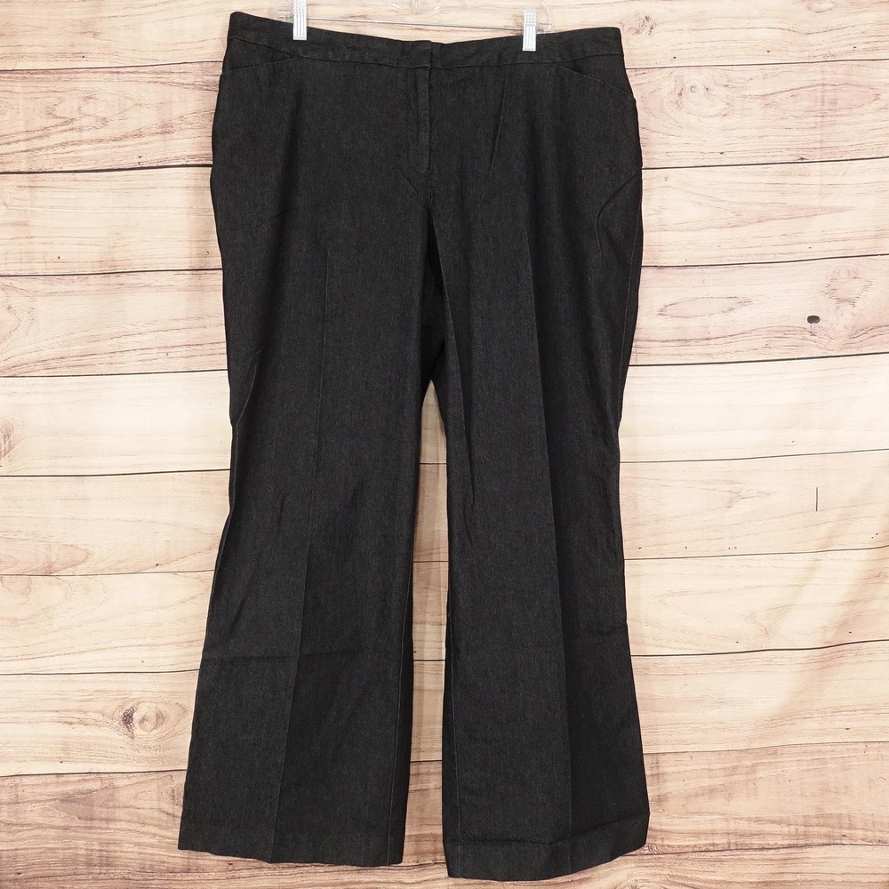 Worthington Modern Fit Jeans Womens 18W Gray Dark Wash Stretch 40x31 Denim